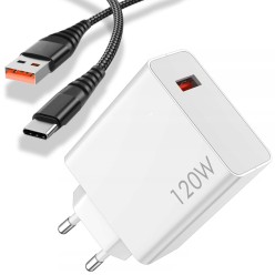 Zestaw Ładowarka do telefonów Xiaomi 120W USB 3,6A z Przewodem