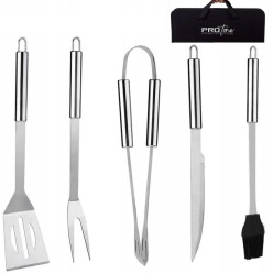 Zestaw Narzędzi Do Akcesoria Do Grilla Stalowe Przybory 5w1 Etui
