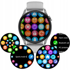 Zegarek Damski Smartwatch Srebrny DT3 MINI 2 Bransolety