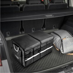 Składany Organizer Samochodowy Z Klapą Do Bagażnika 3 Komory 6 Przegródek