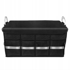 Składany Organizer Samochodowy Z Klapą Do Bagażnika 3 Komory 6 Przegródek