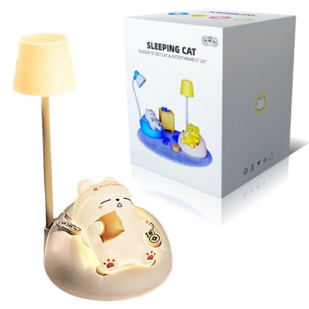 Nocna Lampka Bezprzewodowa Dla Dziecka 3 Funkcje USB-C Biała