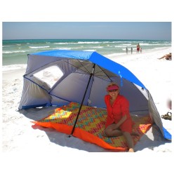 Duży Parasol Plażowy Wiatrochron Parawan 2metry Składany