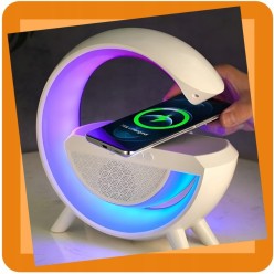 Lampka LED z Funkcja Inteligentna Ładowarka Qi o mocy 15W, Głośnik Bluetooth, Radio FM, AUX