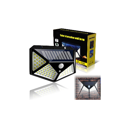 MAŁA LAMPA SOLARNA NAŚCIENNA LATARNIA LED COB 100 BARDZO MOCNA