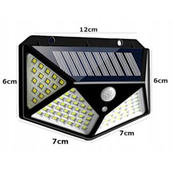 MAŁA LAMPA SOLARNA NAŚCIENNA LATARNIA LED COB 100 BARDZO MOCNA