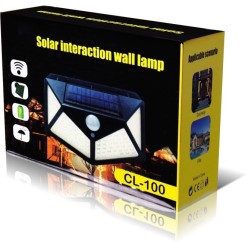 MAŁA LAMPA SOLARNA NAŚCIENNA LATARNIA LED COB 100 BARDZO MOCNA