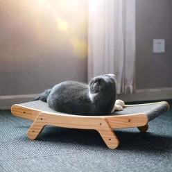 2w1 Drapak Legowisko Dla Kota z Regulowanymi Drewnianymi Nóżkami XL