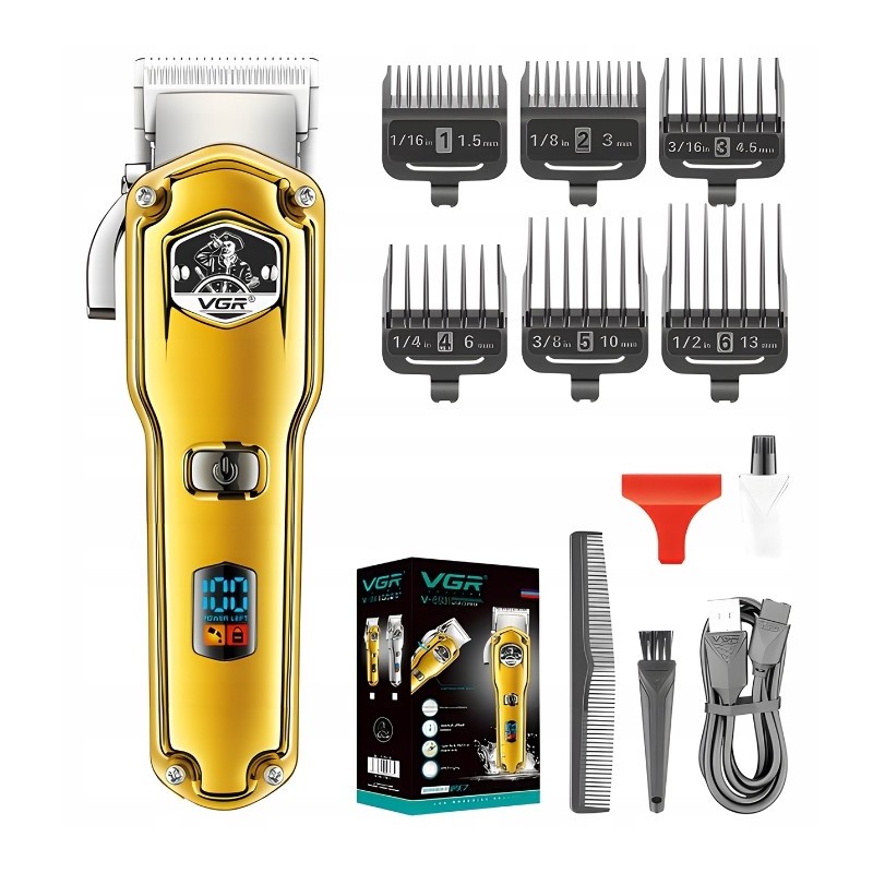 Profesjonalna Bezprzewodowa Maszynka Trymer do Strzyżenia Zwierząt Wysoka Jakość Wykonania 6 Nakładek 1mm-13mm