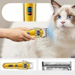 Profesjonalna Bezprzewodowa Maszynka Trymer do Strzyżenia Zwierząt Wysoka Jakość Wykonania 6 Nakładek 1mm-13mm