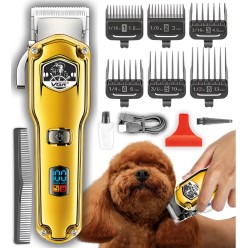 Profesjonalna Bezprzewodowa Maszynka Trymer do Strzyżenia Zwierząt Wysoka Jakość Wykonania 6 Nakładek 1mm-13mm